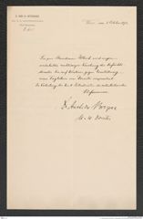 k.k. naturhistorisches Hofmuseum, Intendanzakten 1885-1896 (Hauer), Aktenzahl Z.605/1892, Seite 1